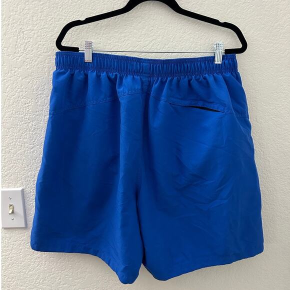 Speedo Men's Swim Lined Trunks Solid Blue Volley Board Shorts Mens Size XXL - Picture 2 of 11